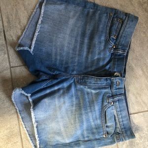 J. Crew Indigo Denim Short Frayed Hem 4” inseam